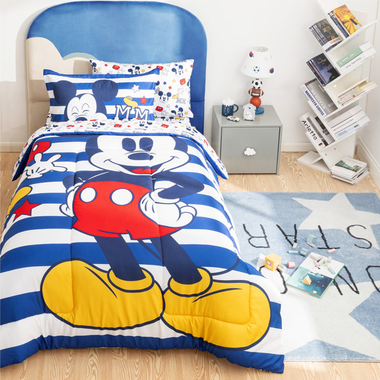 Disney Mickey Mouse Twin Comforter 5Piece Set, Bed In A Bag Wayfair.ca